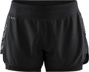 Craft - Charge 2-in-1 Shorts W - hardloop short - Zwart - XS