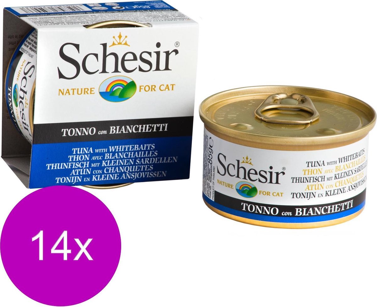 Schesir adult tonijn met witvis - 14 ST à 85 GR
