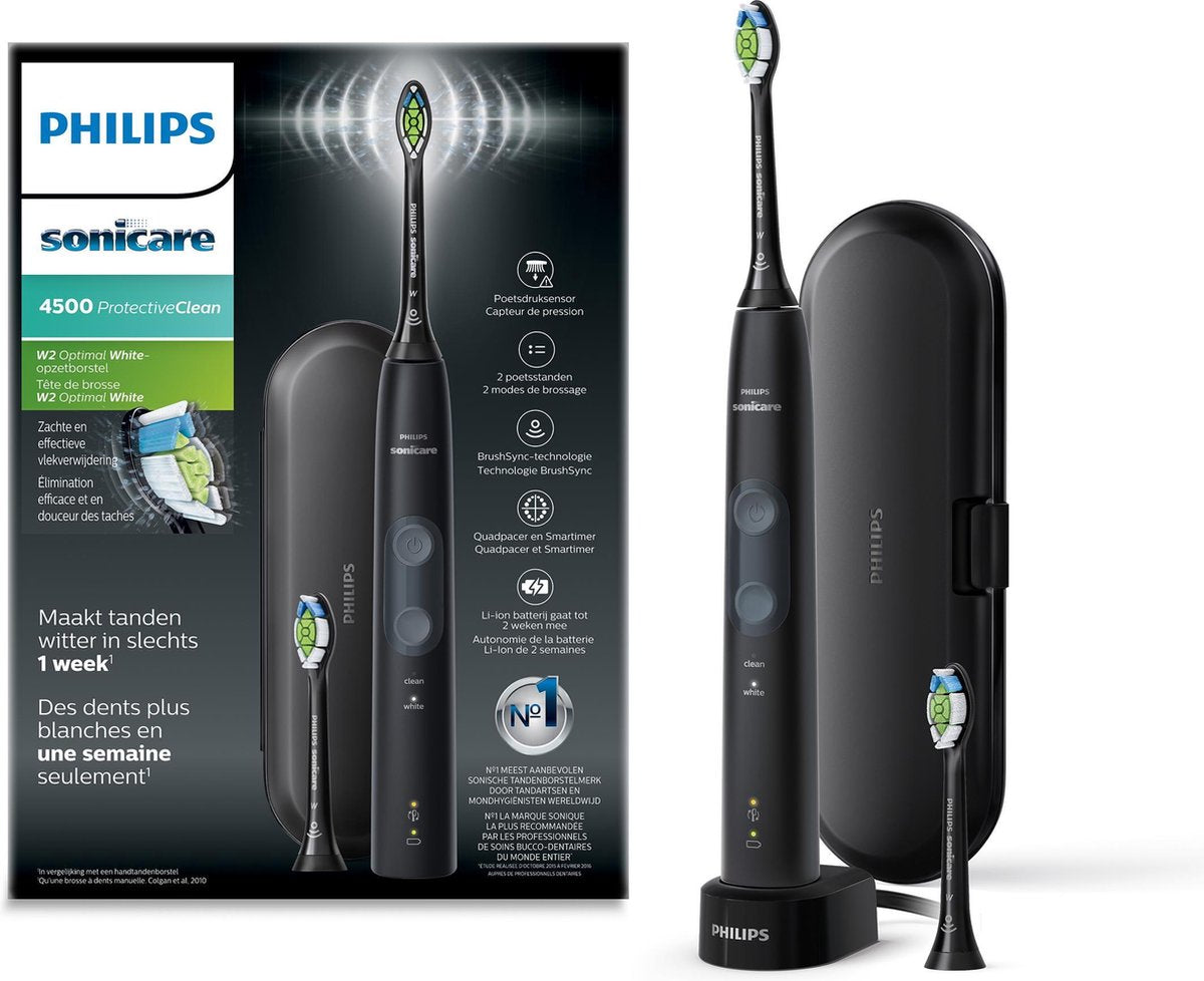 Philips Sonicare ProtectiveClean 4500 HX6830/47 - Elektrische tandenborstel - Zwart