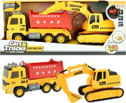 Kiepwagen + Graafmachine - Incl. licht/geluid - Incl. Batterijen