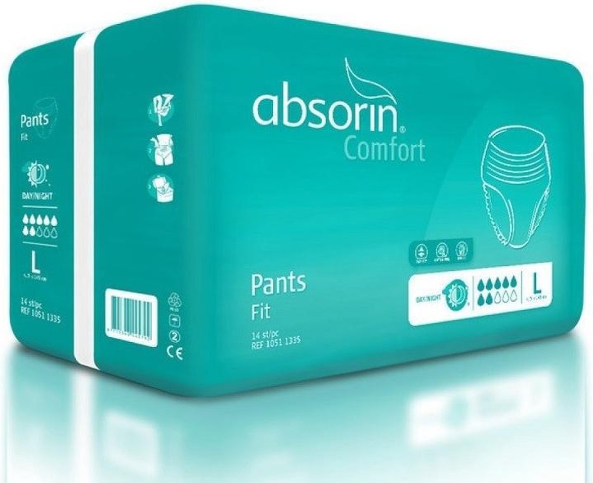 Absorin Comfort pants fit large tot 145 cm
