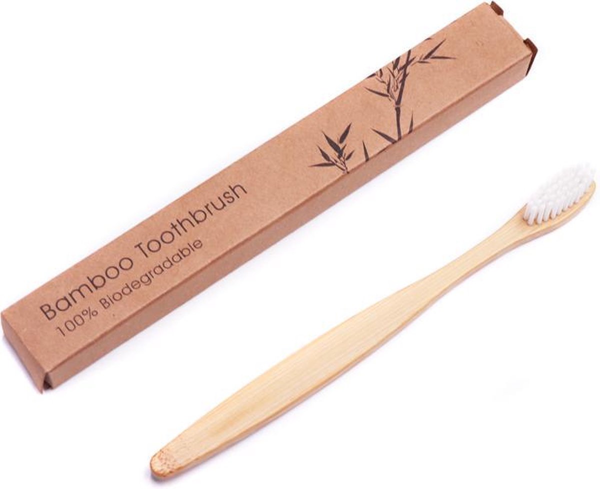 Bamboe Tandenborstel | Vanaf 2 stuks | Zacht/medium | Biologisch afbreekbaar | 100% organisch | Wit