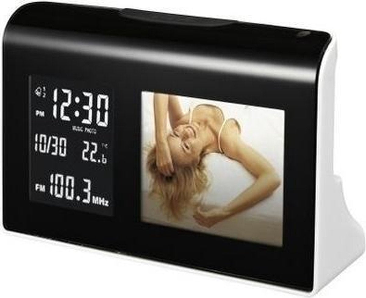 Digitale fotolijst kleurenscherm met wekker en FM radio AC9130D