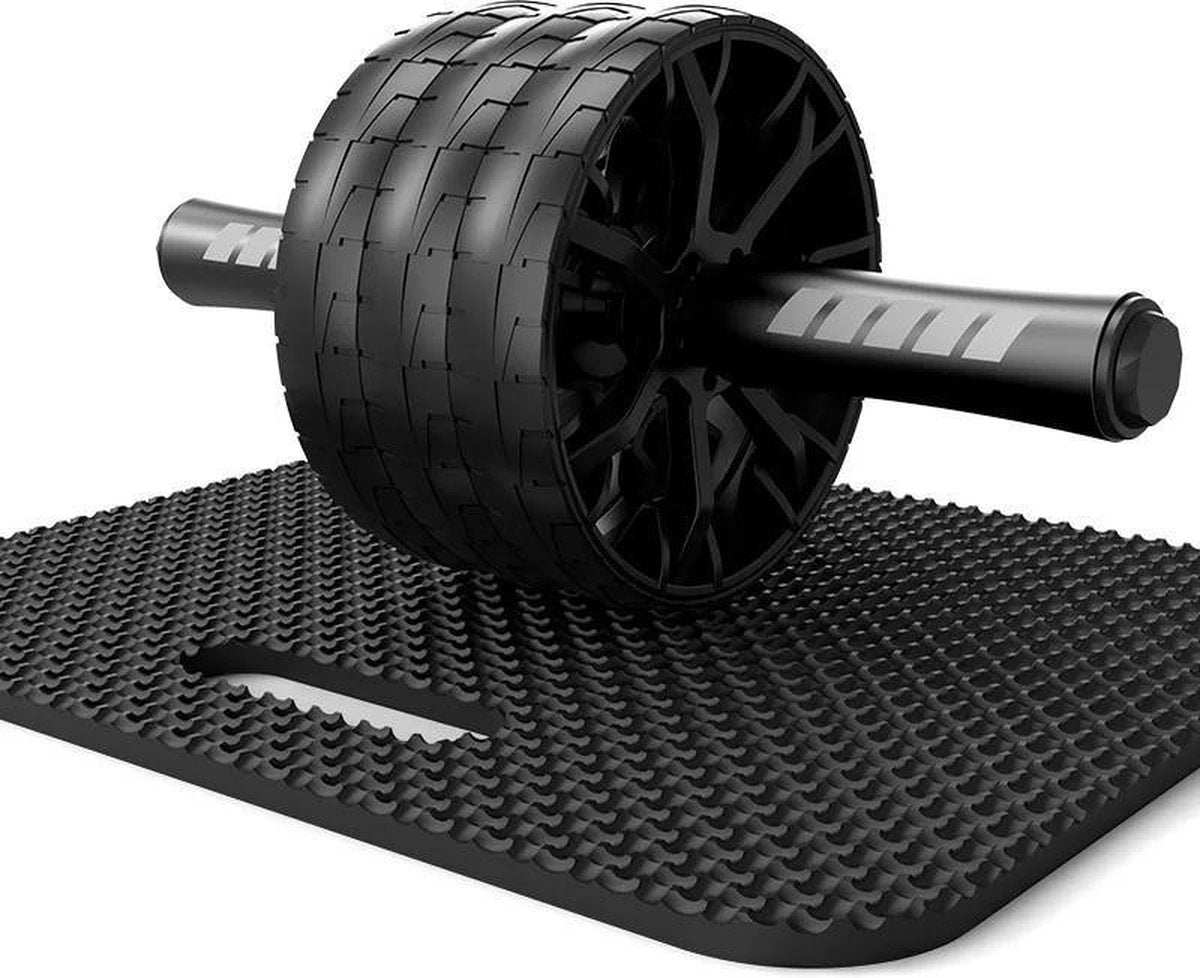 REGENTECH Trainingswiel + Fitnessmat - Abb Roller - Buikspier Roller - Buikspier Trainer
