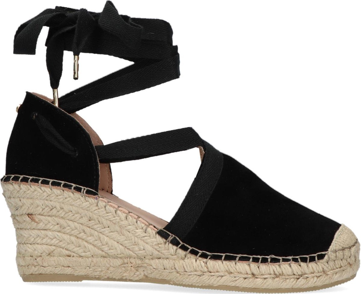 Fred de la Bretoniere 153010224 Espadrilles - Met Sleehak - Dames - Zwart - Maat 38