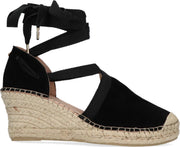 Fred de la Bretoniere 153010224 Espadrilles - Met Sleehak - Dames - Zwart - Maat 38