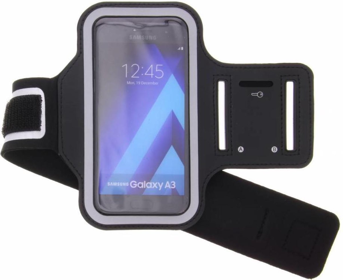 Zwart Sportarmband Samsung Galaxy A3 (2017) - Zwart / Black