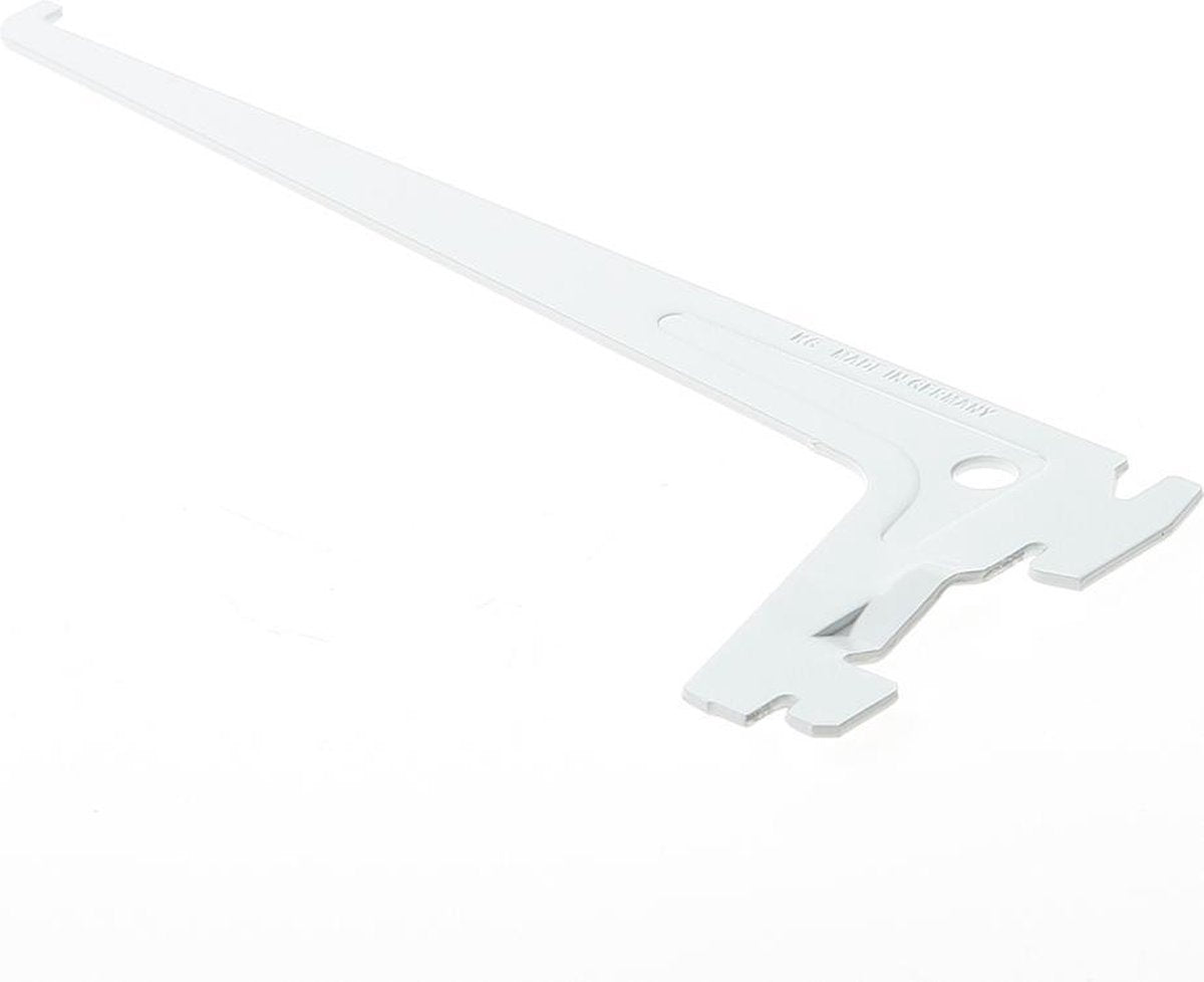 Schadébo Drager Element enkel 2-haaks sys 50 staal wit 20 cm 10105-00201 (Prijs per 10 stuks)