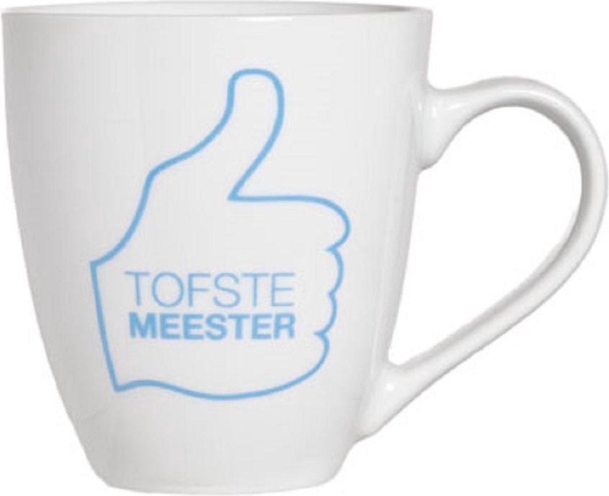 Beker 55cl Deco 'tofste Meester' d10.5xh11.5cm Porselein -  (set van 6)