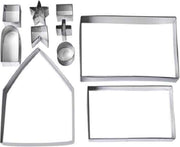 10 in 1 3D roestvrijstalen koekjesvorm Christmas Gingerbread House Baking Tools