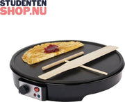 Studentenshop®| Elektrische Pannenkoeken maker | | 30cm | 1000W | Inclusief Hark en spatel