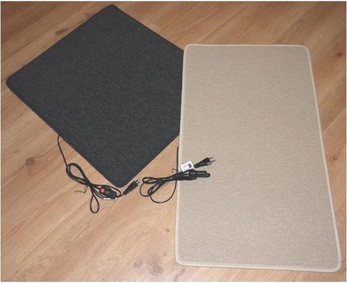 Warme voeten mat 40x50cm 60W-80w  antraciet  230 Volt