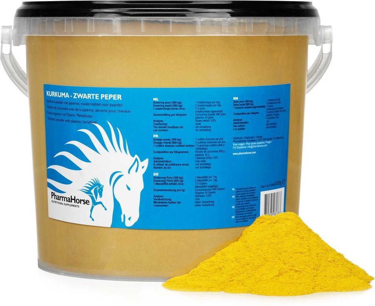 Kurkuma - Zwarte peper paard 3000 gram