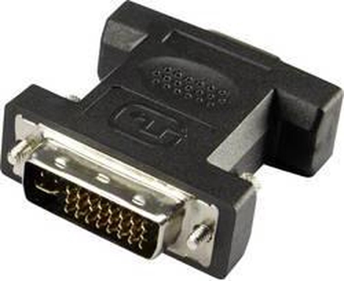 Renkforce RF-4212222 DVI / VGA Adapter [1x DVI-stekker 24+5-polig - 1x VGA-bus] Zwart