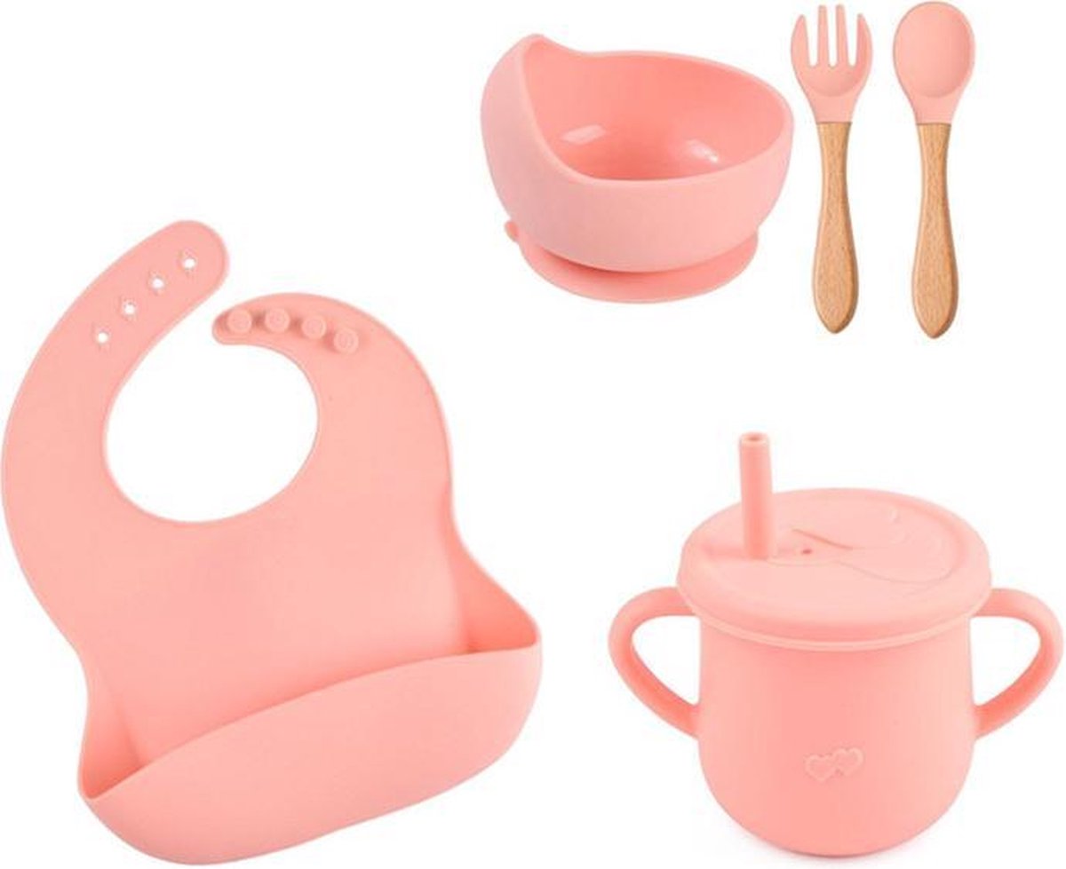 Hoge Kwaliteit BPA Gratis 5 delig Kinderservies Antislip 5 stuks Inclusief beker