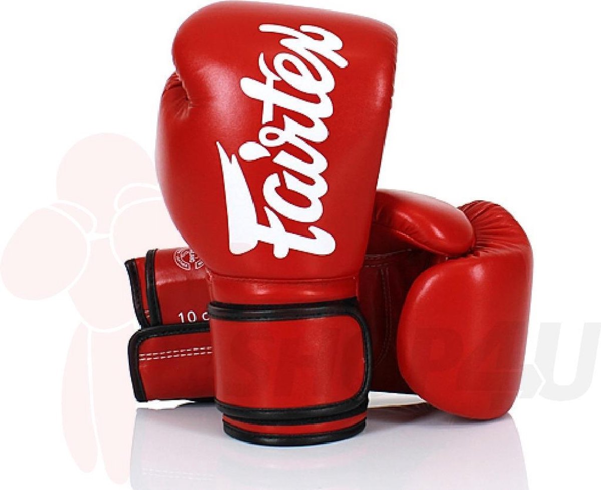Fairtex (kick)bokshandschoenen Improved Fit Rood 12oz