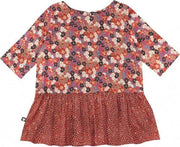 HEBE - meisjes blouse - bloemen - rood - Maat 146-152