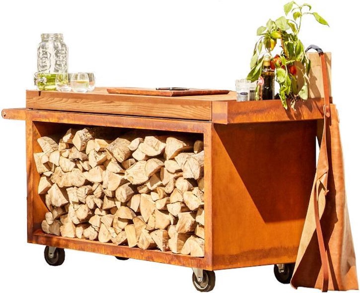 OFYR Mise en Place Tafel Corten 135 PRO Teakhout