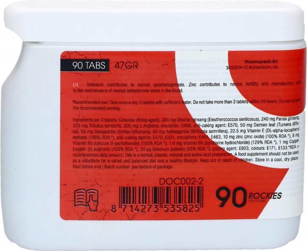 Doc Johnson - Rockies - 90 Testotabs