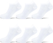 Sneakersokken naadloos 6 paar - Wit - Maat 35/38