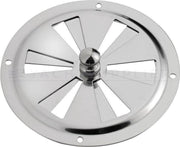 Ventilatierooster - Afsluitbaar - Met insectengaas - 125mm - Rvs gepolijst