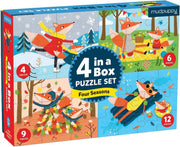 Mudpuppy 4-in-1 puzzel Vier Seizoenen - 4+6+9+12 stukjes