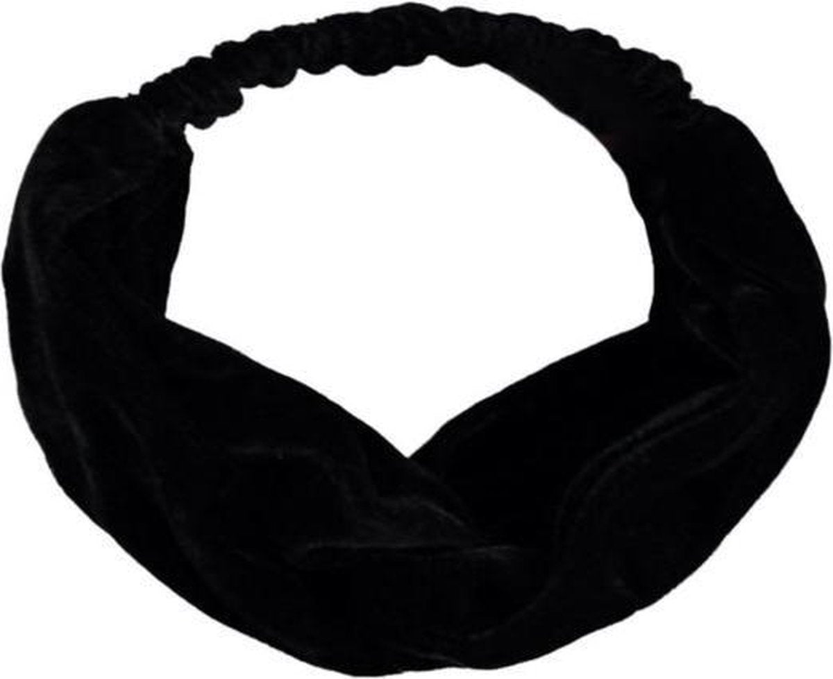 Sarlini Fashion Elastische haarband Bow | Black Velvet