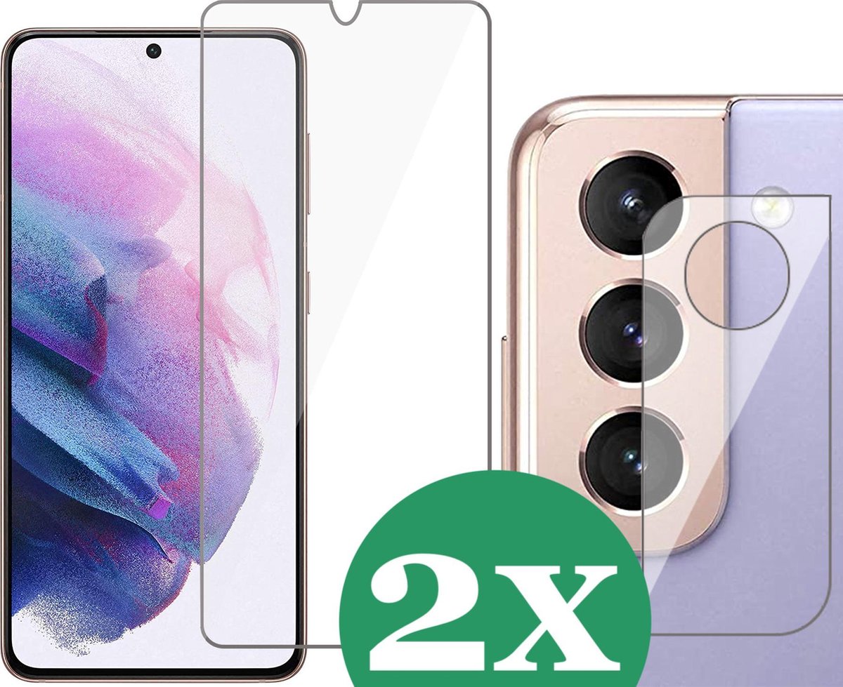 Samsung S21 Screenprotector - Samsung Galaxy S21 Screen Protector en Samsung S21 Screenprotector Camera - 2 Stuks