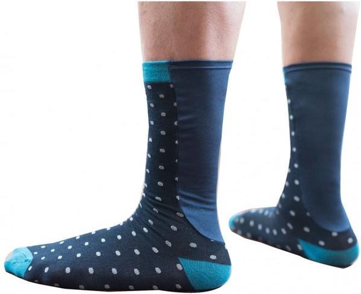 Unisex - kuithoogte - stip - navy blauw 43 - 46 - Xpandasox