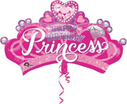 Anagram Folieballon Happy Birthday Princess 81 X 48 Cm Roze