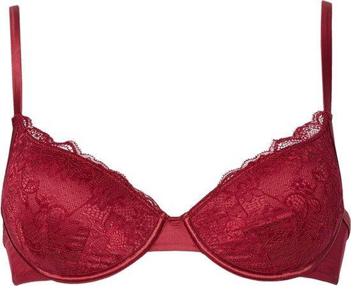 Sapph Padded Wire Bra Stardust Dames Burgundy Red-70E