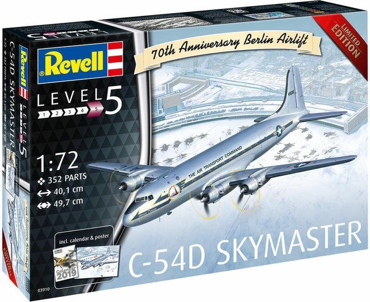 C-54D Skymaster 1:72 - 70th Anniversary Berlin Airlift - Limited Edition Revell 03910