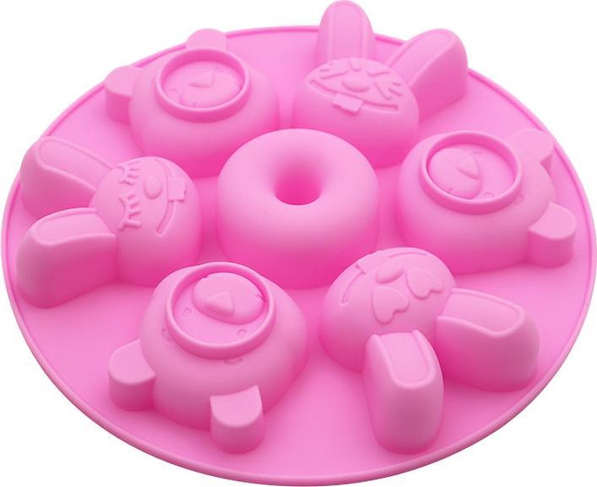 ProductGoods - Siliconen Chocoladevorm Dieren Divers - Fondant Bonbonvorm - Ijsblokjesvorm