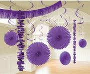 Waaiers Decoratie Kit Paars - 18 stuks