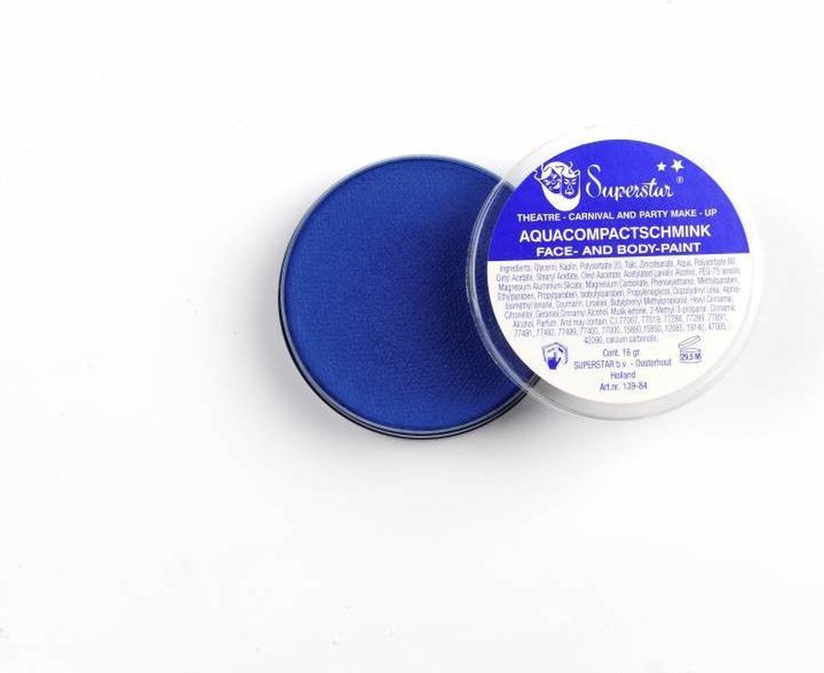 Superstar Waterschmink Cobalt 16 Gram Blauw