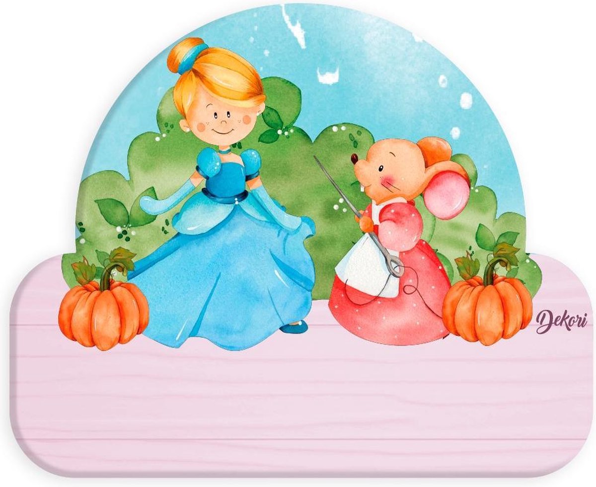 Dekori Naambord Assepoester Junior 12 X 17 Cm Hout