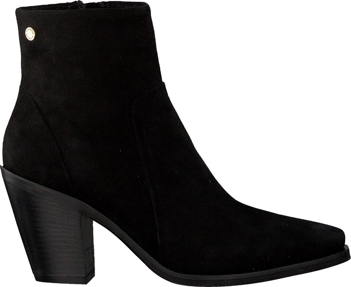 Notre-V 30128 Enkellaarsjes - Enkelboots - Dames - Zwart - Maat 38