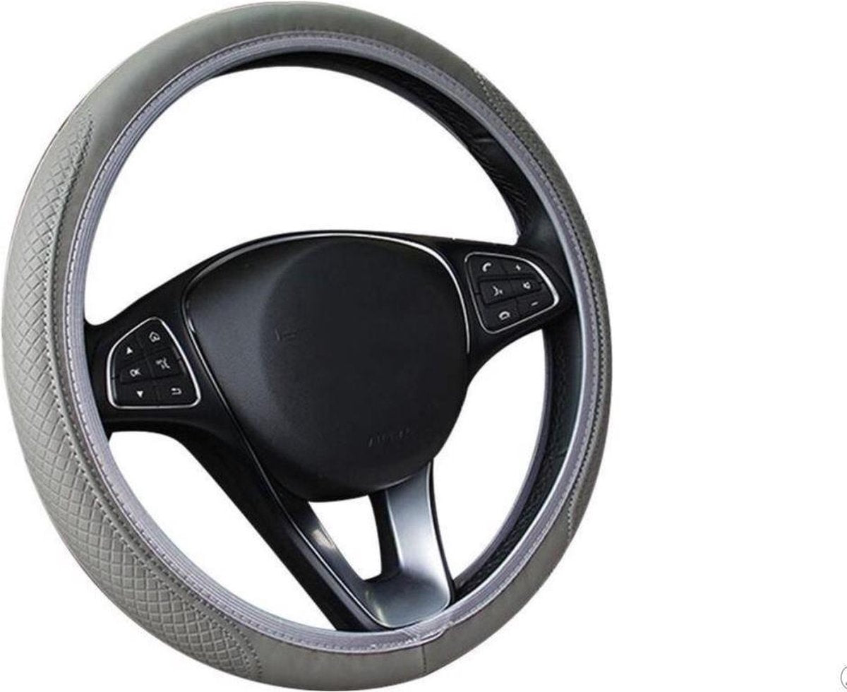 Akyol® Stuurhoes Auto - Voor 36-39 cm Stuurwiel - Grijs