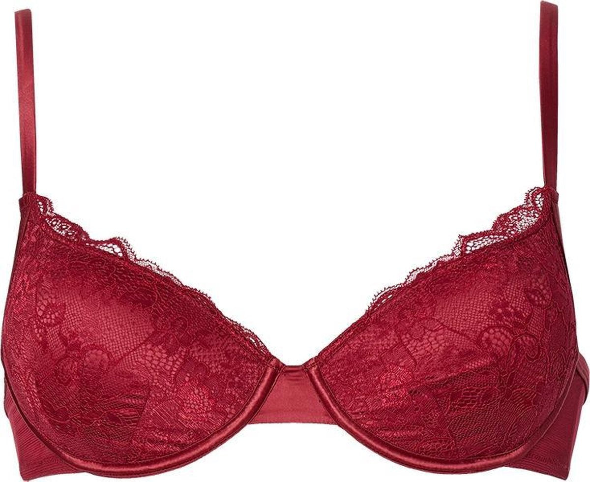 Sapph Padded Wire Bra Stardust Dames Burgundy Red-70d