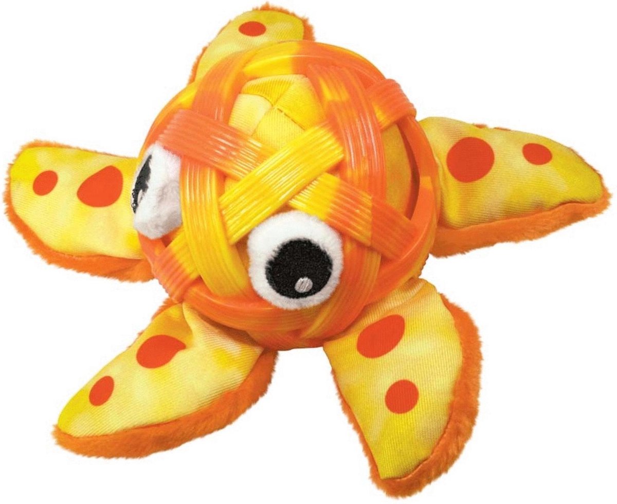 Kong Sea Shells Starfish - Hondenspeelgoed - Geel Small/Medium