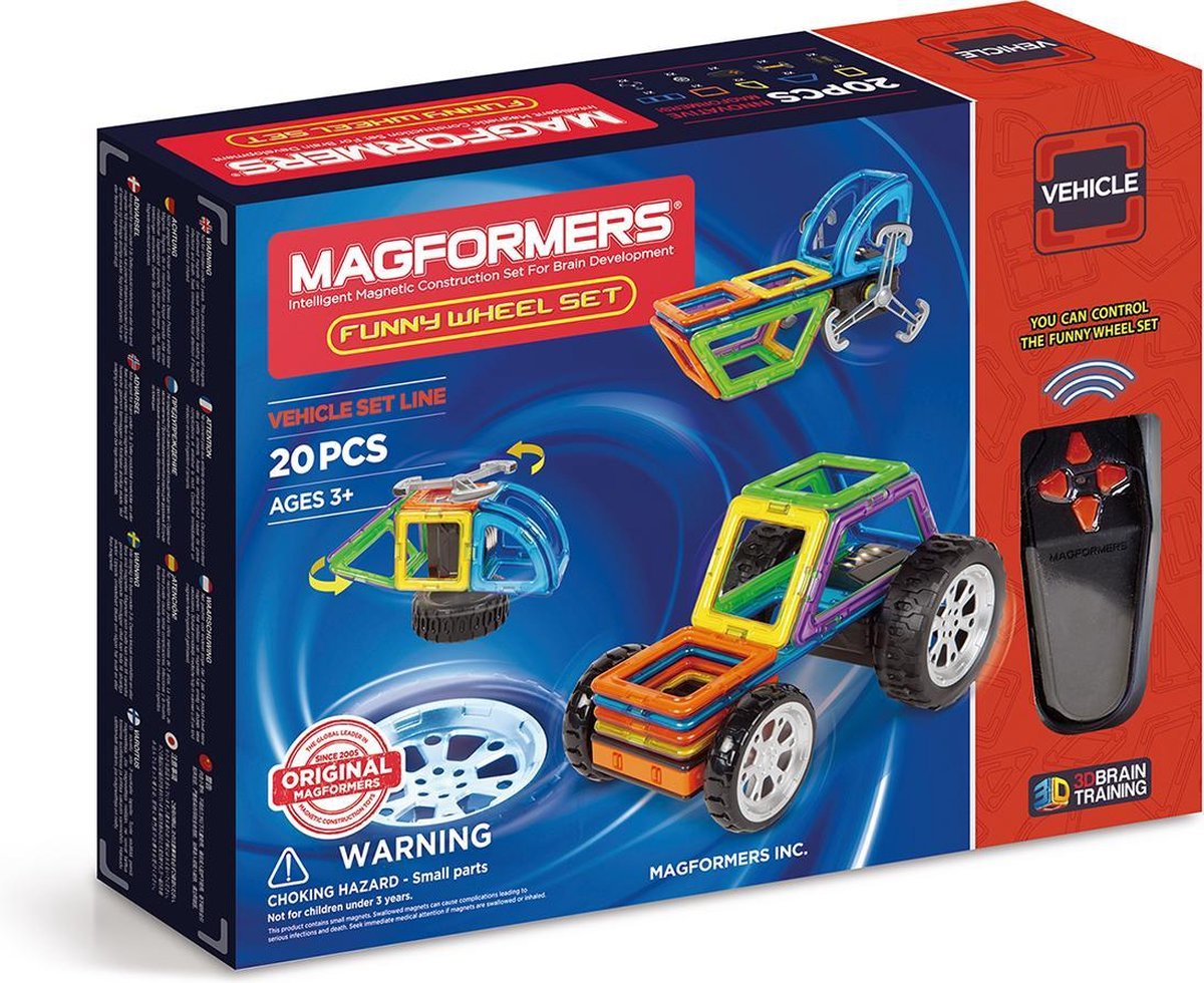 Magformers Funny Wheel Set - 20 Onderdelen - Magnetische Bouwset