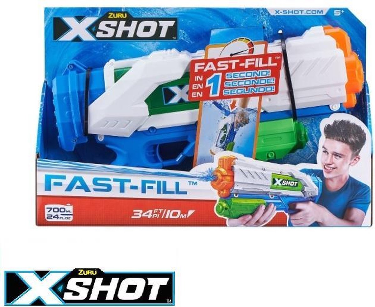 Zuru - Xshot - Fast-Fill -700 ML - Waterpistool - Bereik 10 Meter - Zuru X shot - Buitenspelen - Tuin