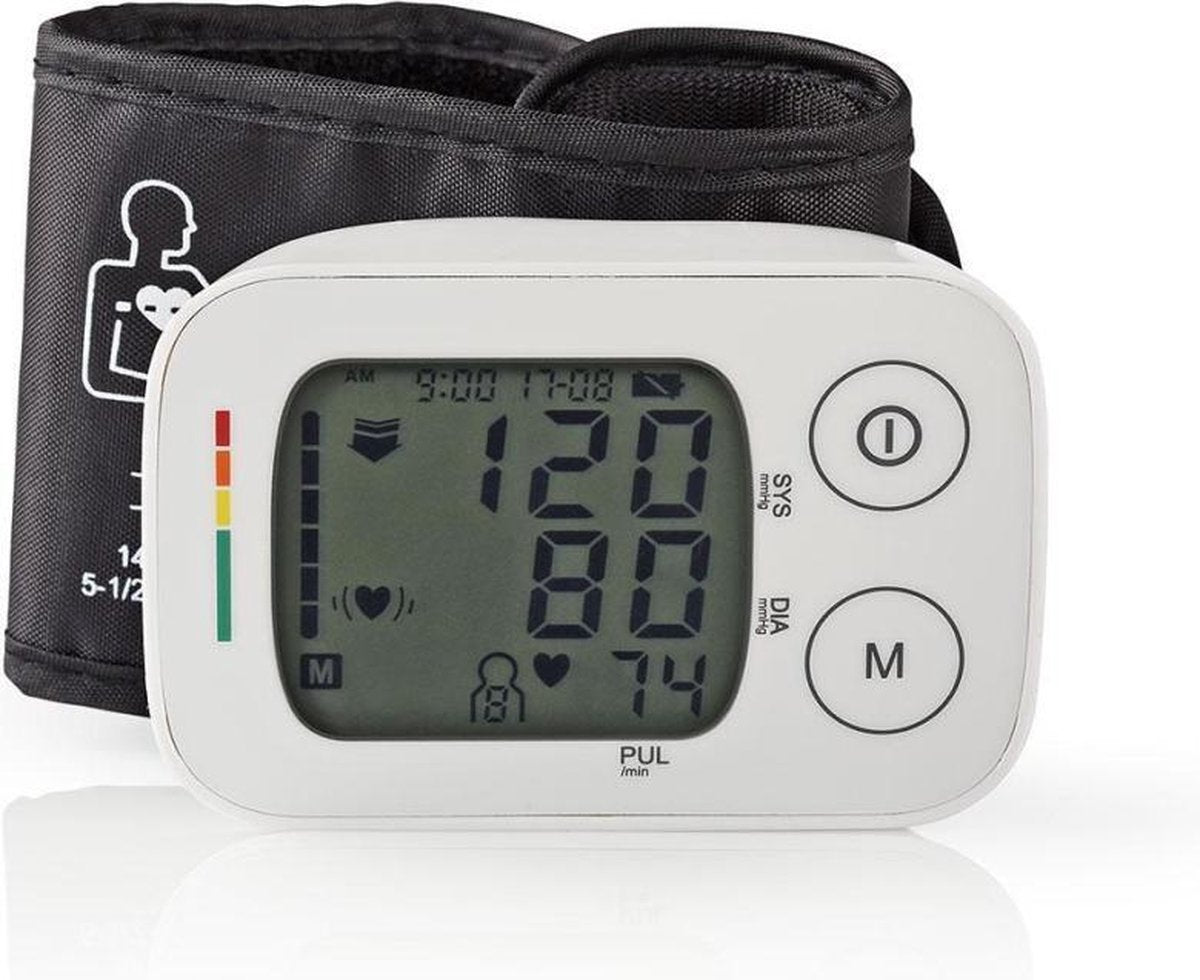 Wrist Blood Pressure Monitor | LCD | Time & Date | 4 x 30 Memory Storage