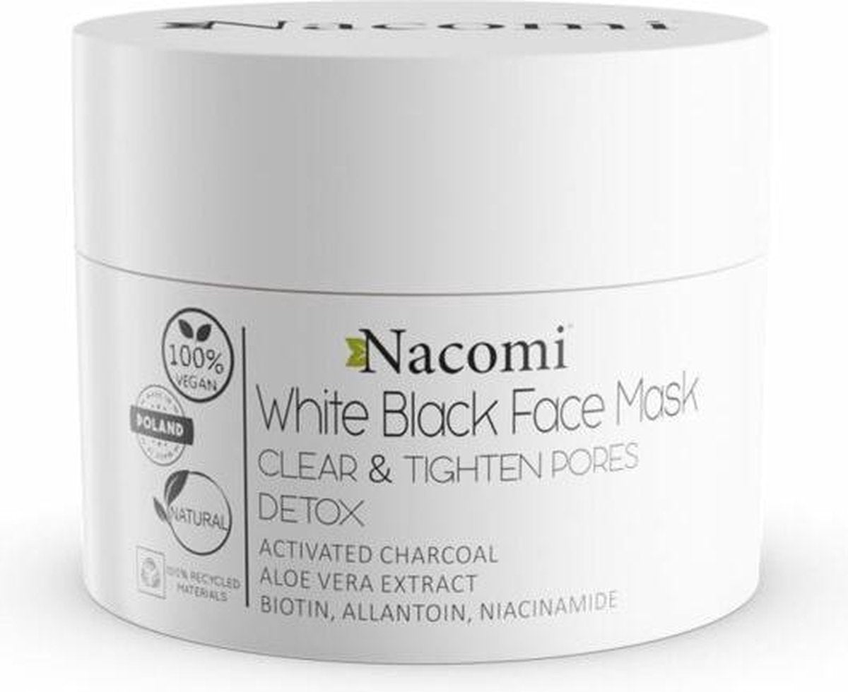 Nacomi White & Black Face Mask Deep Cleansing