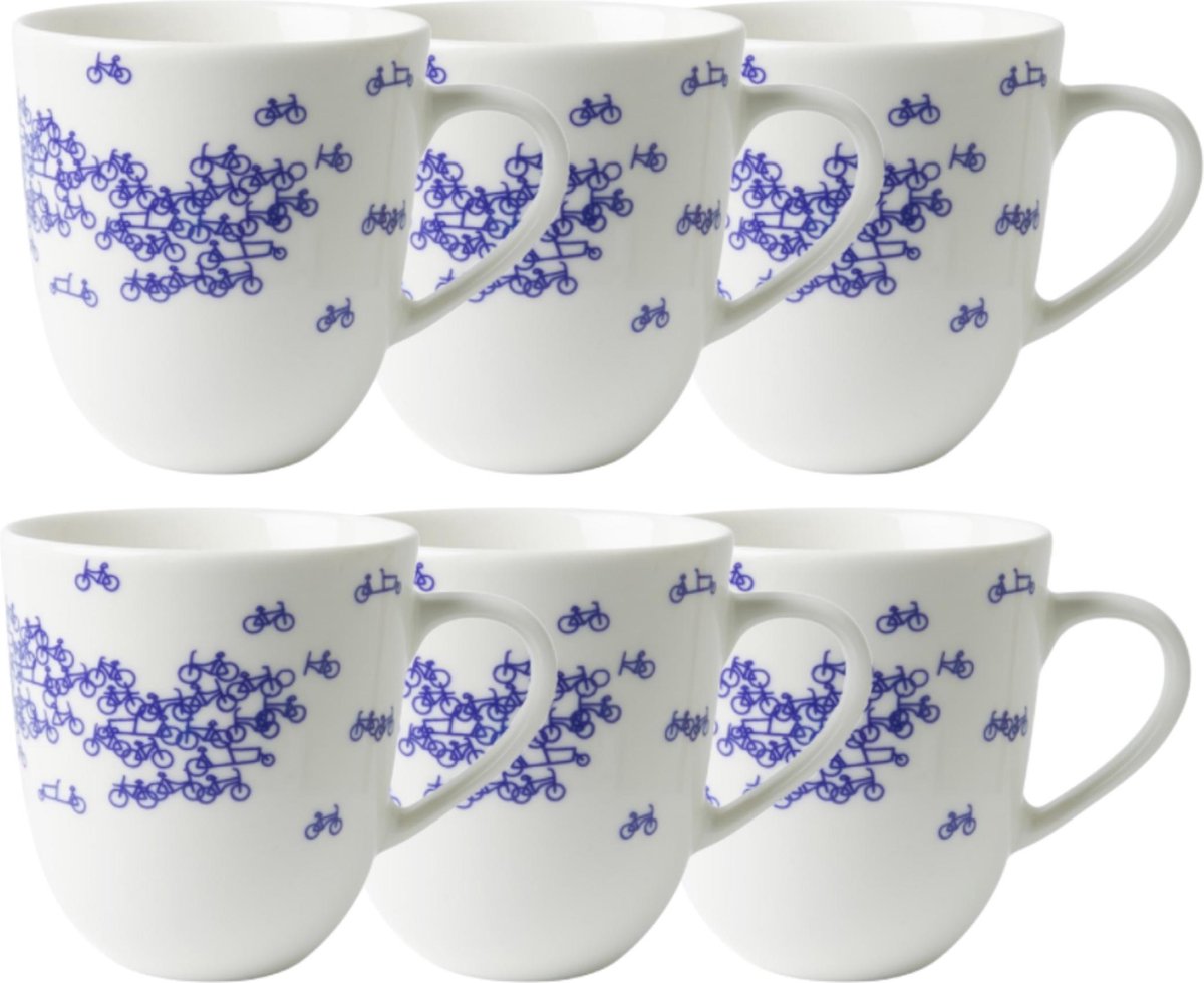 Mokken set van 6 - theemokken - mokken - theemokken set - theemok - Holland - Delfts blauw