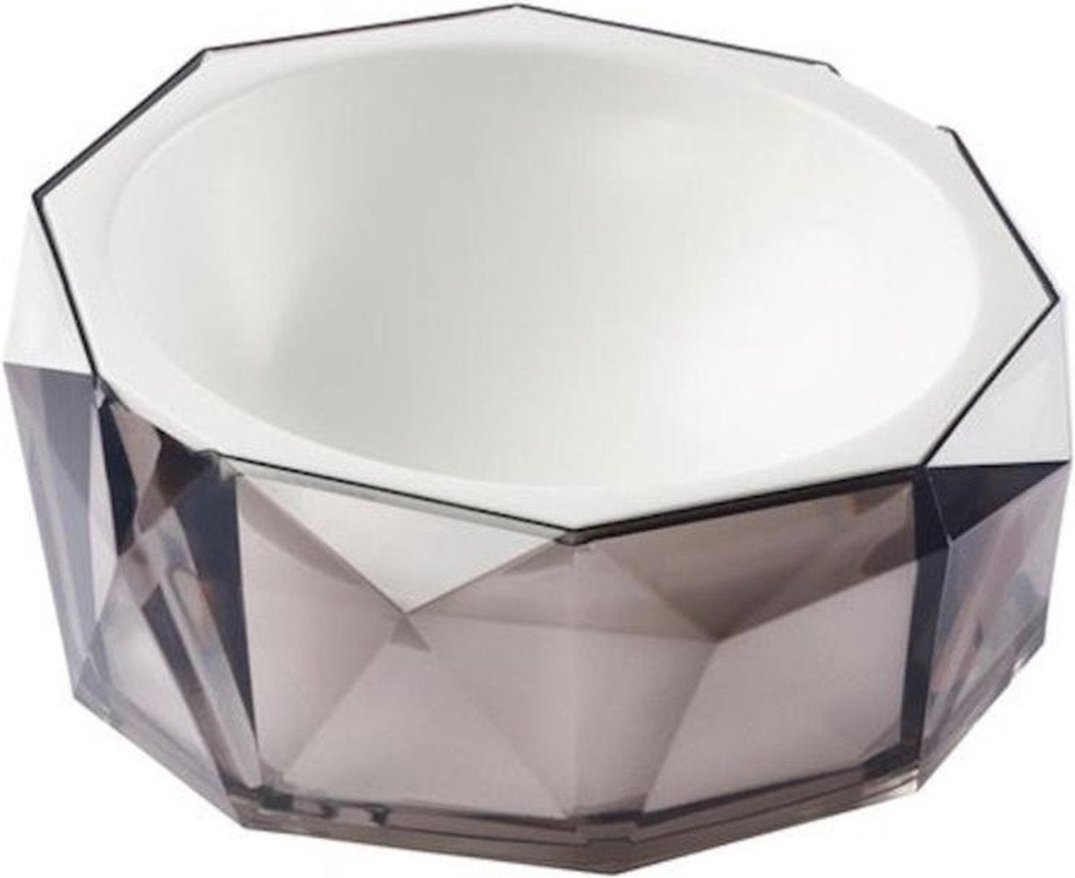 Luxe design ergonomische voerbak voor hond en kat - Diamond Collection Black Quartz