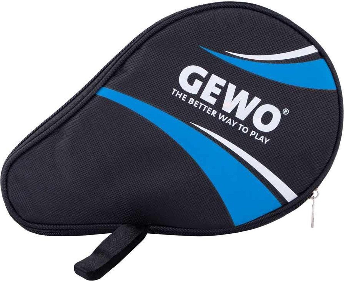 Gewo Tafeltennis Bathoes Master Rond Met Ballenvak - Blauw - voor 1 bat