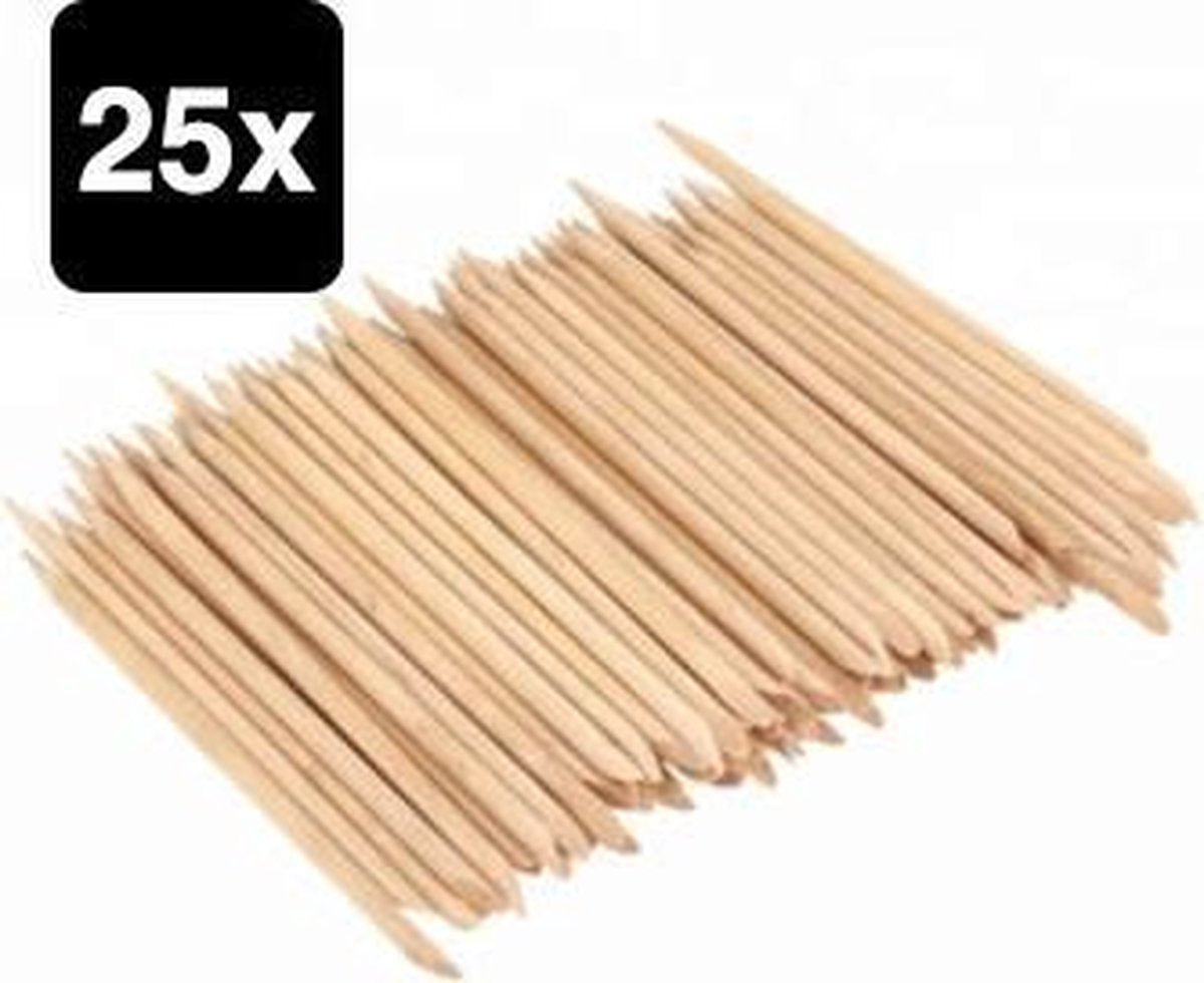 25 x Woodstick manicure - #MCWO02 - hout