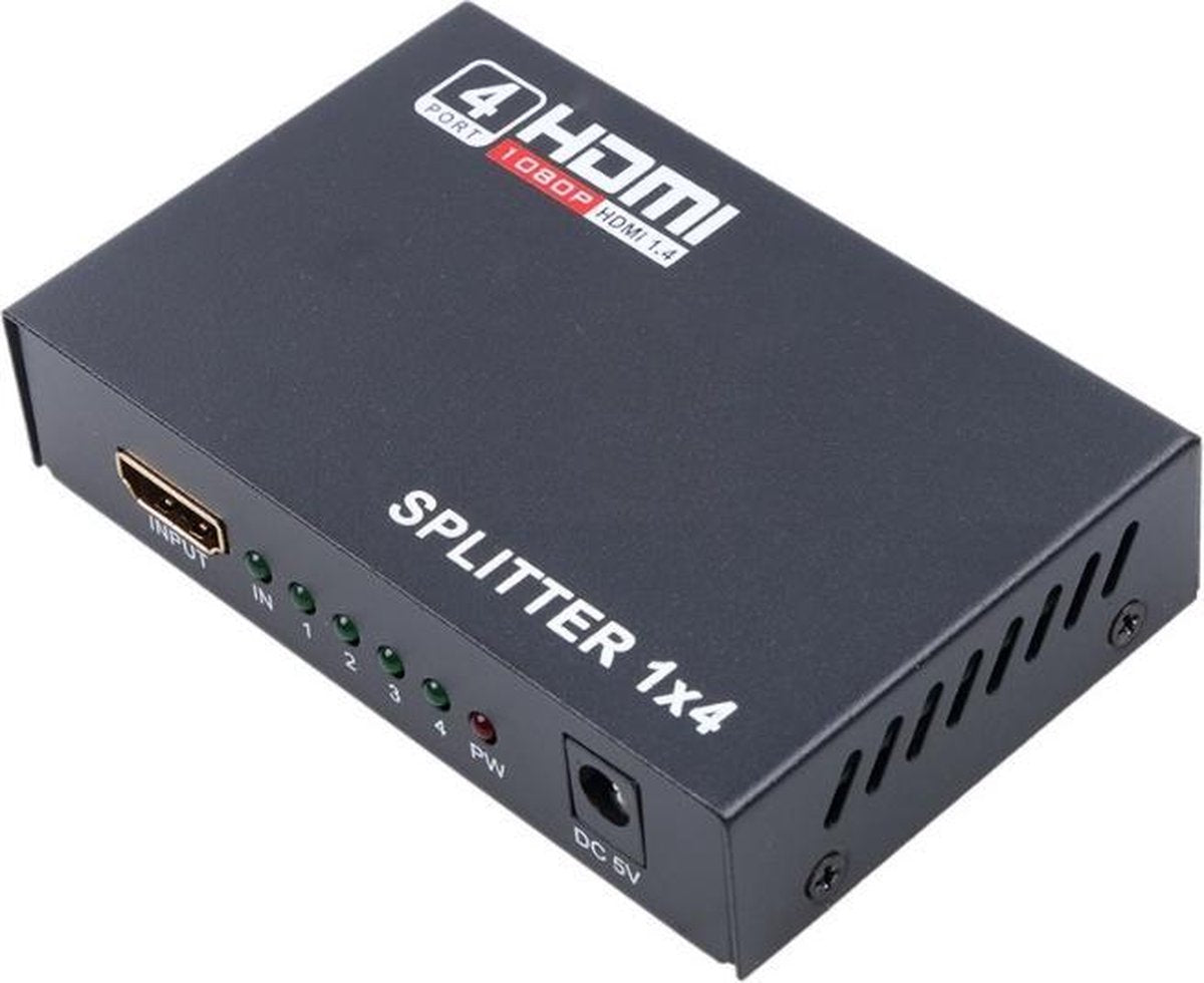 Coretek HDMI splitter 1 naar 4 - versie 1.3 (Full HD 1080p)