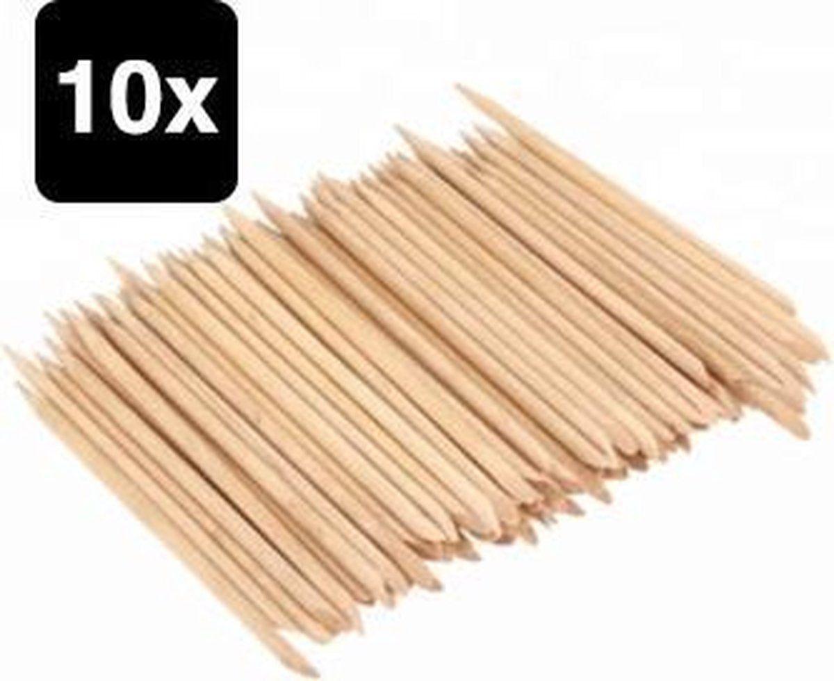10 x Woodstick manicure - #MCWO01 - hout